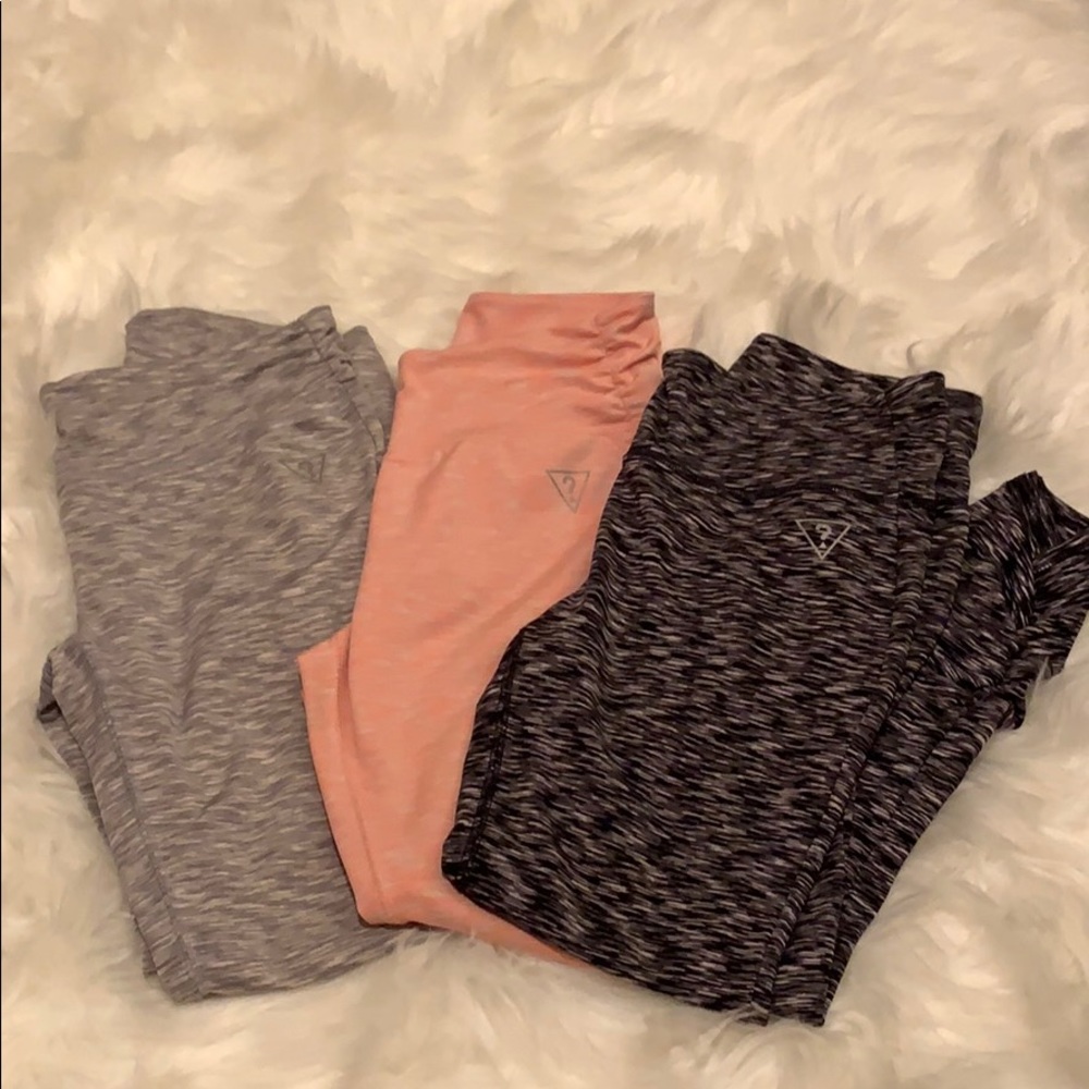 Set of 3 Guess Athletic Crops🤍🧡🖤